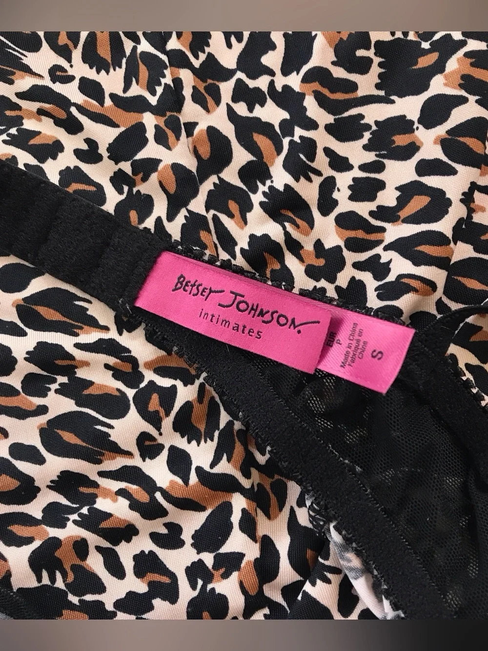 Betsey Johnson Vintage Camisole Tank Leopard-Print Y2K Design Intimates